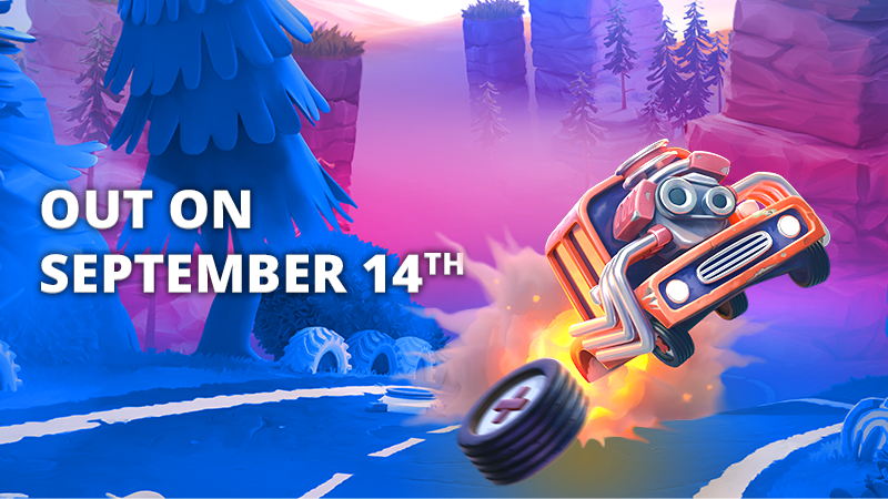 car crashing with the text out on September 14th